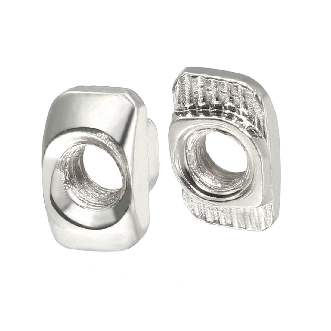 Harfington Sliding T Slot Nuts,  Half Round Roll In T-Nut for 2020 Series Aluminum Extrusion Profile, Carbon Steel Nickel-plated, 50 Pcs