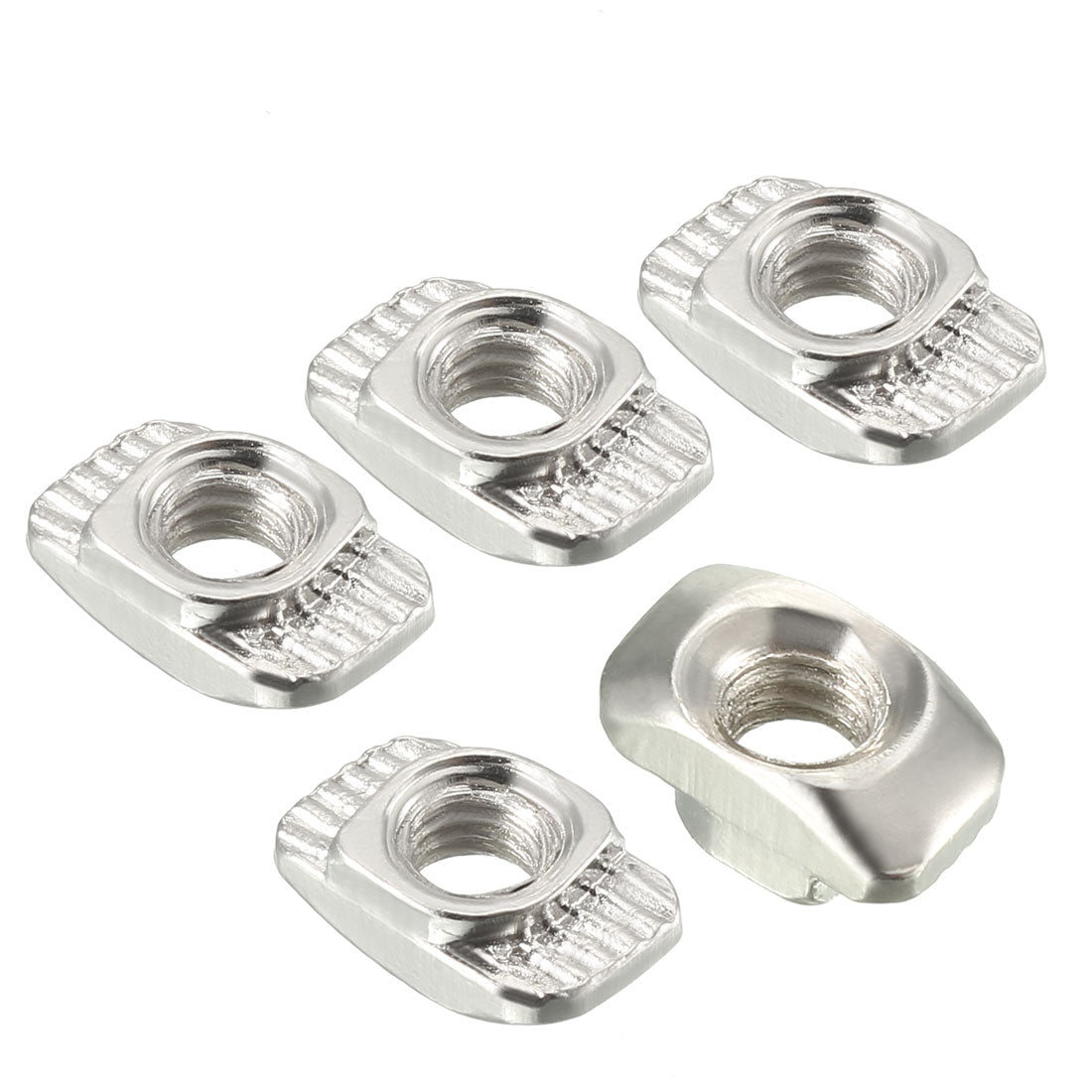Harfington Sliding T Slot Nuts,  Half Round Roll In T-Nut for 2020 Series Aluminum Extrusion Profile, Carbon Steel Nickel-plated, 50 Pcs
