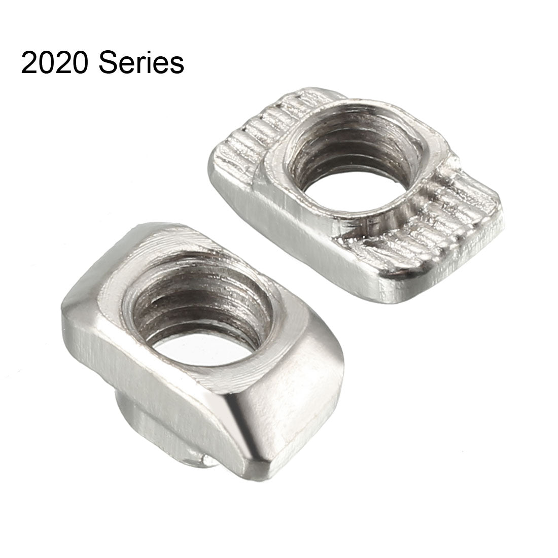Harfington Sliding T Slot Nuts,  Half Round Roll In T-Nut for 2020 Series Aluminum Extrusion Profile, Carbon Steel Nickel-plated, 50 Pcs