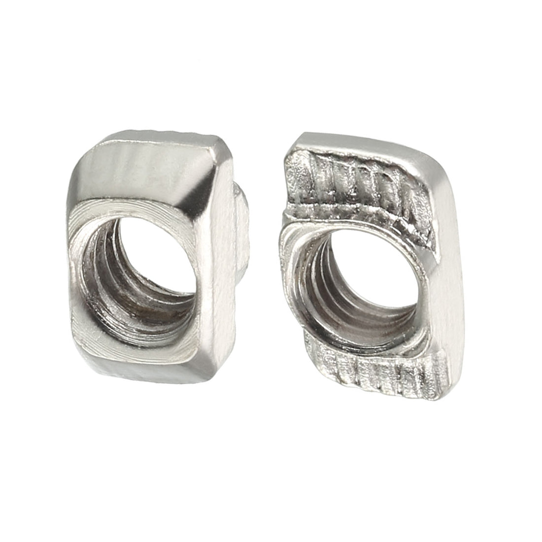 Harfington Sliding T Slot Nuts,  Half Round Roll In T-Nut for 2020 Series Aluminum Extrusion Profile, Carbon Steel Nickel-plated, 50 Pcs