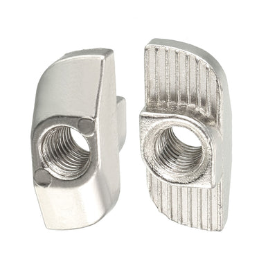 Harfington Sliding T Slot Nuts,  Half Round Roll In T-Nut for 4040 Series Aluminum Extrusion Profile, Carbon Steel Nickel-plated, 30 Pcs