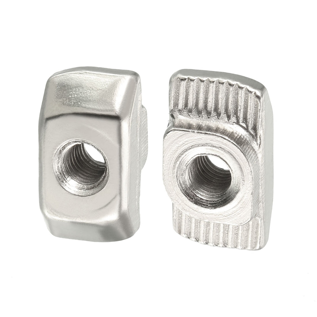 Harfington Sliding T Slot Nuts,  Half Round Roll In T-Nut for 4545 Series Aluminum Extrusion Profile, Carbon Steel Nickel-plated, 10 Pcs