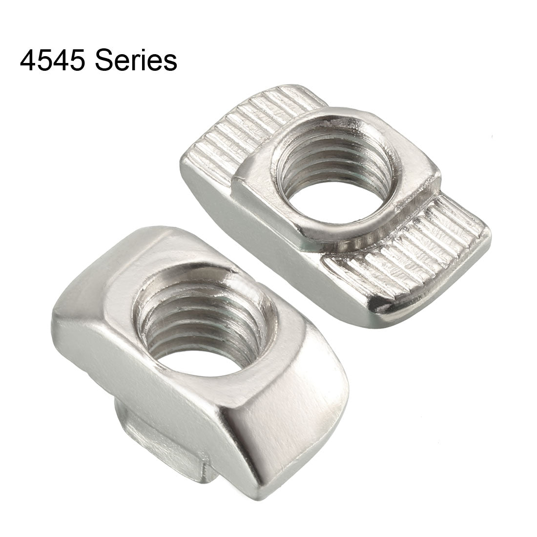 Harfington Sliding T Slot Nuts,  Half Round Roll In T-Nut for 4545 Series Aluminum Extrusion Profile, Carbon Steel Nickel-plated, 10 Pcs