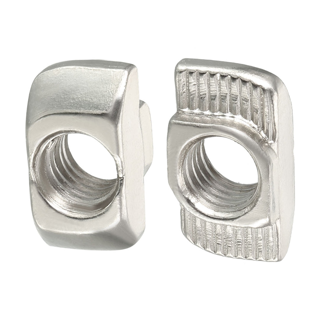 Harfington Sliding T Slot Nuts,  Half Round Roll In T-Nut for 4545 Series Aluminum Extrusion Profile, Carbon Steel Nickel-plated, 10 Pcs