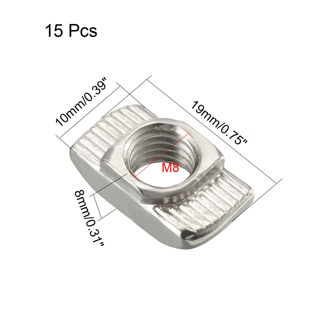 Harfington Thread Aluminum Extrusion Profile Sliding T Slot Nuts
