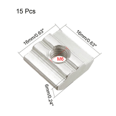 Harfington Slide in T-Nut,  Threaded for 3030 Series Aluminum Extrusions Profile 15 Pcs