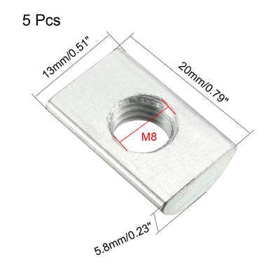 Harfington 4040-Series Aluminum Profile Half Circle Roll-in Nut