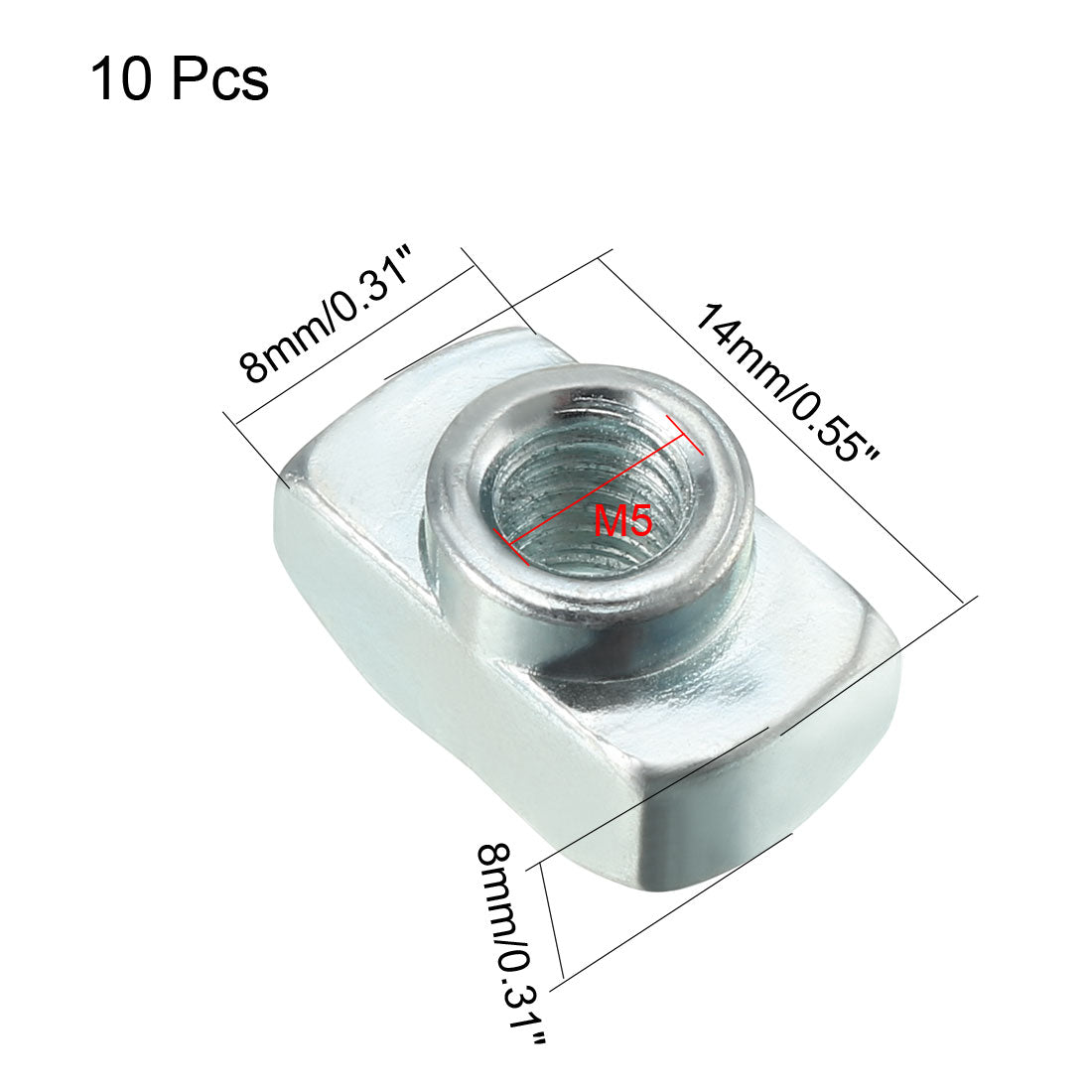 Harfington Sliding T Slot Nuts,  Female Thread for 4040 Series Aluminum Extrusion Profile 10 Pcs