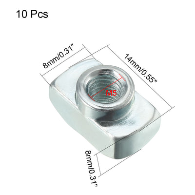 Harfington Sliding T Slot Nuts,  Female Thread for 4040 Series Aluminum Extrusion Profile 10 Pcs