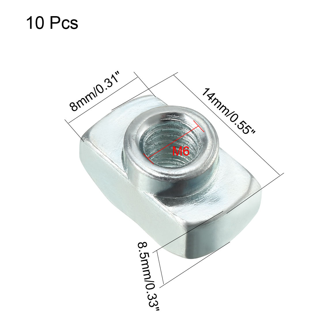 Harfington Sliding T Slot Nuts,  Female Thread for 4040 Series Aluminum Extrusion Profile 10 Pcs