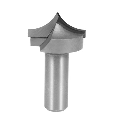 Harfington Router Bit 1/2 Shank 1-1/4 inch Dia Tapered End Mill, Carbide for Woodworking Engraving Machine Edge Trimmer 31.2mm Cutting Dia