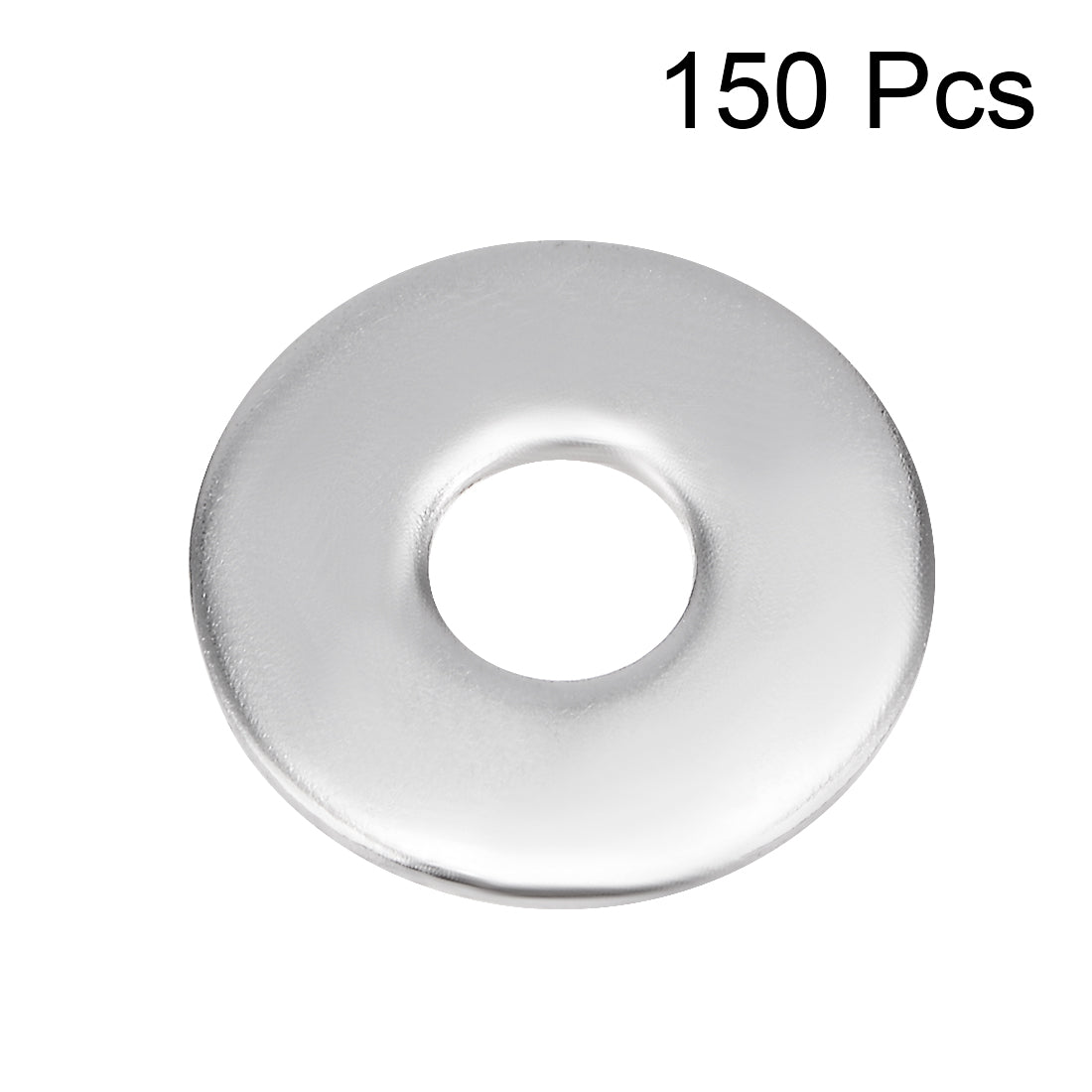 Harfington 150 Pcs 12mm x 4mm x 1mm 304 Stainless Steel Flat Washer for Screw Bolt