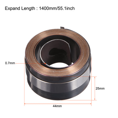 Harfington Drill Press Spring Quill Feed Return Coil Spring Blackening 1400mm 44x25x0.7mm