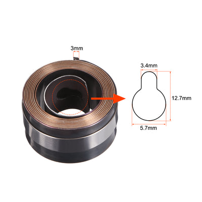 Harfington Drill Press Spring Quill Feed Return Coil Spring Blackening 1400mm 44x25x0.7mm