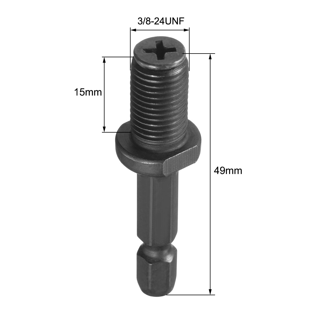 Harfington M10 Thread Keyless Drill Chuck Adapter Hex Shank for Impact Driver 3pcs