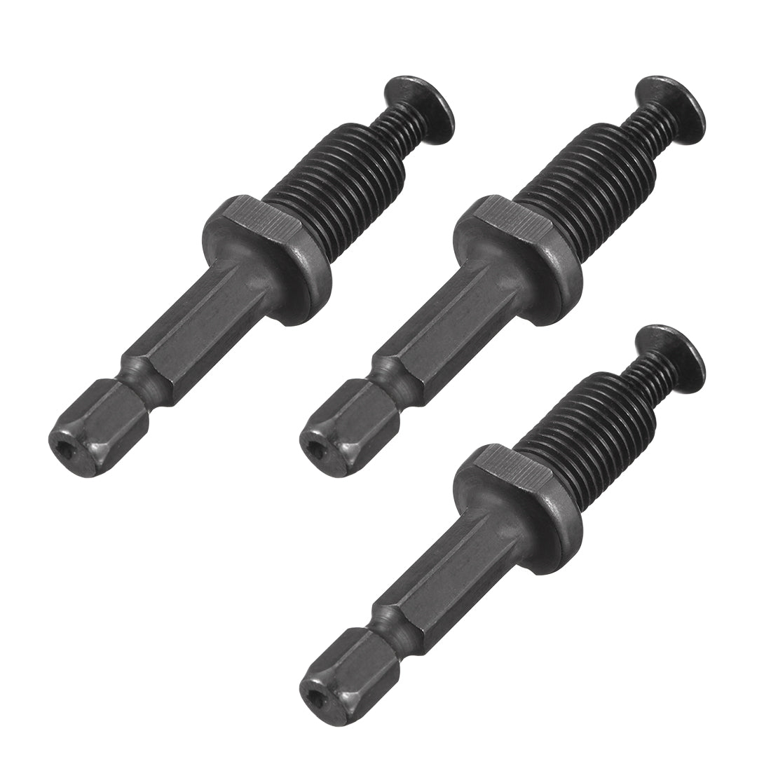 Harfington M10 Thread Keyless Drill Chuck Adapter Hex Shank for Impact Driver 3pcs