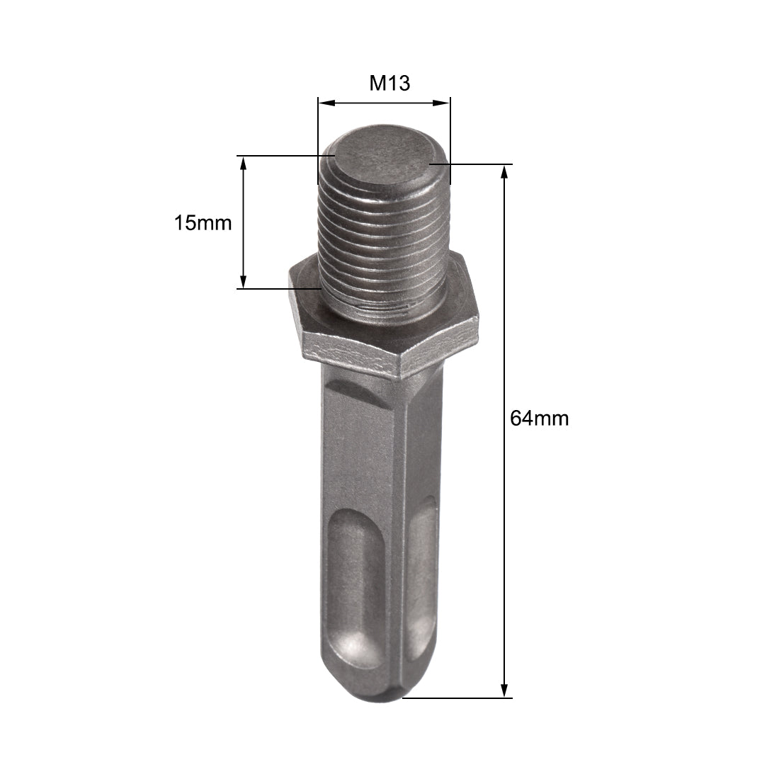 Harfington to 1/2-Inch Thread Keyless Drill Chuck Adapter Square Shank for Impact Driver