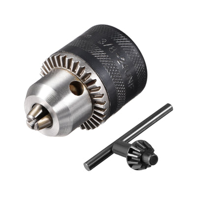 Harfington Drill Chucks, 1.5-10mm Capacity 3/8-24 UNF Threaded with Chuck Key for Electric Impact Corded Cordless Drill