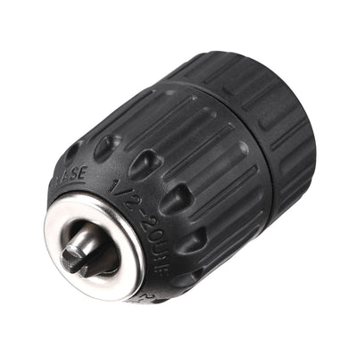 Harfington Drill Chuck , 1/2inch Keyless Drill Chuck Conversion Adapter Tools for 1/2inch-20UNF Mount to Hold 2-13mm Drill Bits