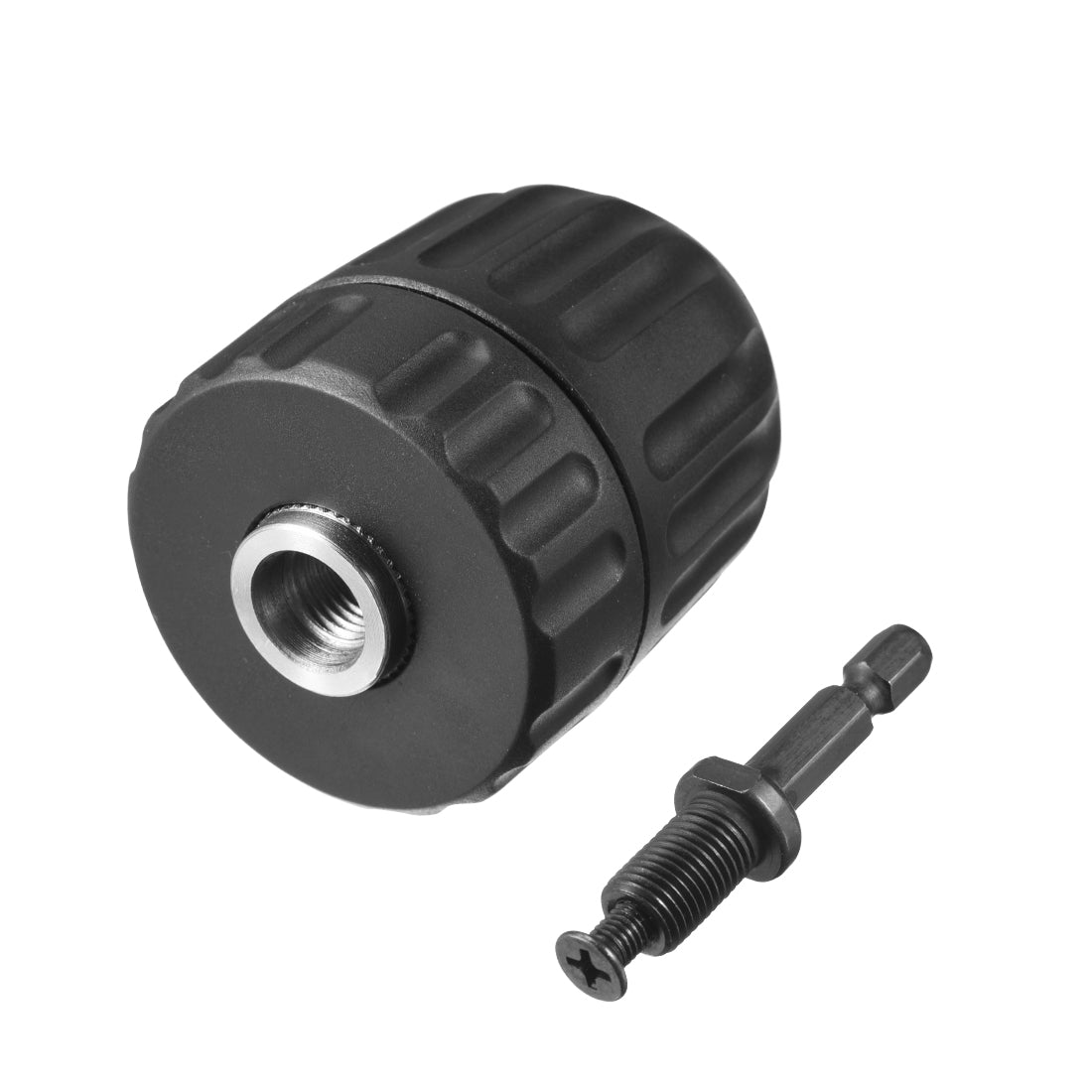 Harfington Drill Chuck, 3-Jaw Keyless Chuck with SDS-Plus Hex Shank, 3/8inch-24UNF