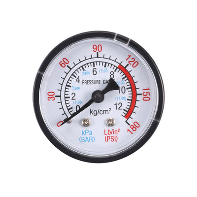 Harfington 0-180 Psi/0-12 Bar Dual Scale , 1.8" Dial , 1/4 NPT Male Center Back Mount