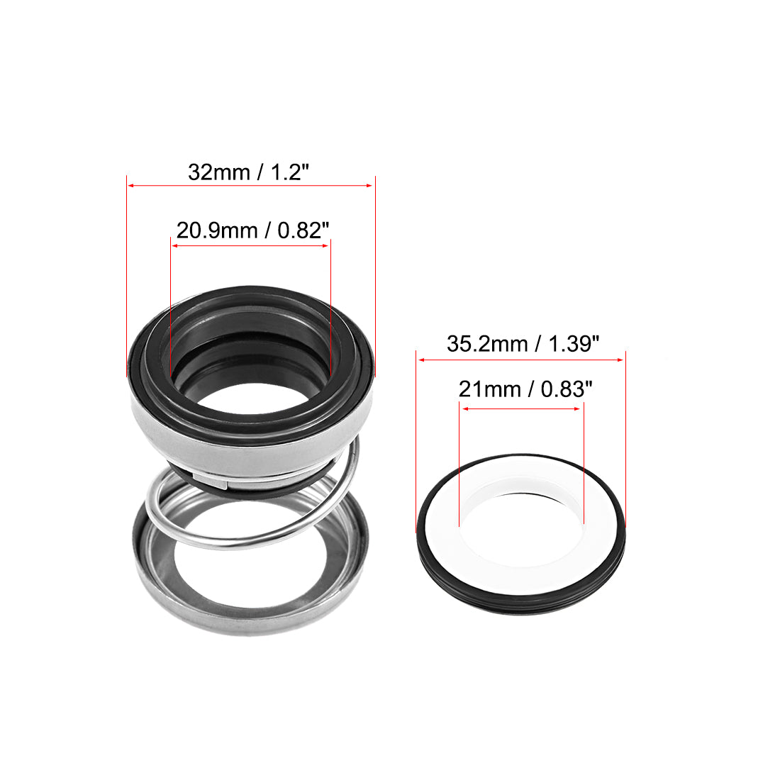Harfington Mechanical Shaft Seal Replacement for Pool Spa Pump 108
