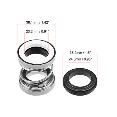 Harfington Mechanical Shaft Seal Replacement for Pool Spa Pump 2pcs 301