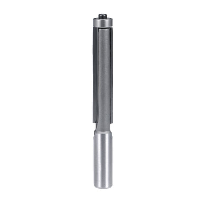 Harfington Router Bit 1/2 Shank 1/2 inch Cutting Dia. 2-1/2 inch Depth Flush Trim Bit with Bearing 2 Flutes HSS for Woodworking Milling Cutter Tool