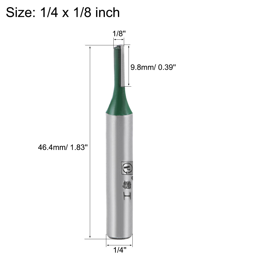 Harfington Router Bit 1/4 Shank 1/8 inch Cutting Dia. Straight Flute Carbide for Woodworking Milling Cutter Tool