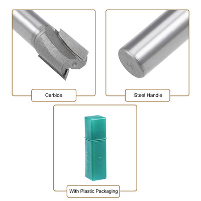 Harfington Router Bit 1/2 Shank 5/8 inch Cutting Dia. 2 Straight Flutes HSS for Woodworking Milling Cutter Tool