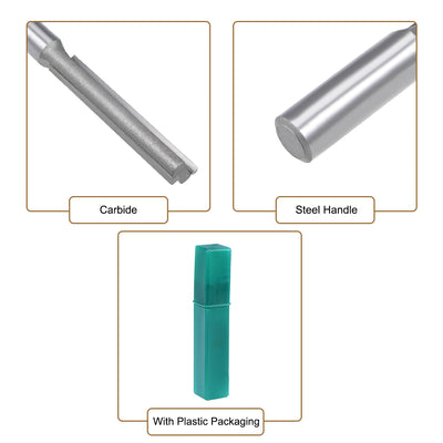 Harfington Router Bit 1/2 Shank 1/2 inch Cutting Dia. 3 inch Depth 2 Straight Flutes HSS for Woodworking Milling Cutter Tool