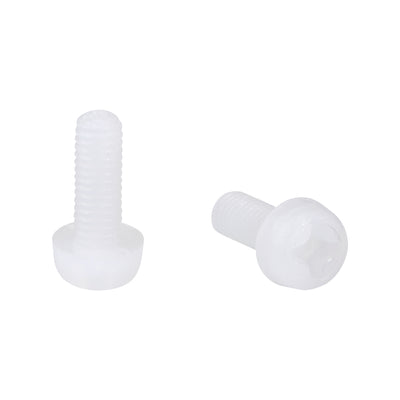 Harfington Threaded Nylon Phillips Cross Pan Head Machine Screws Bolts 20Pcs