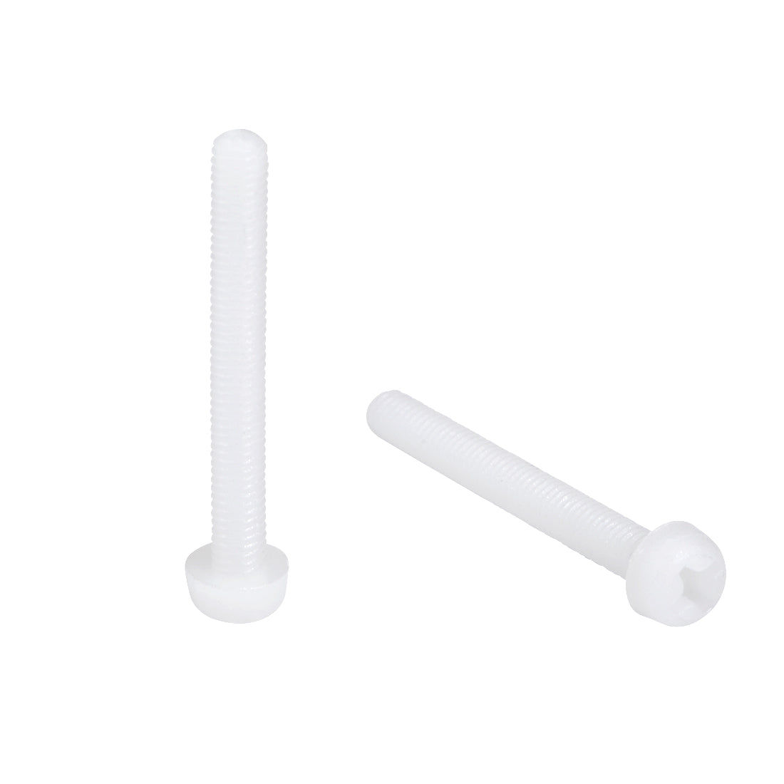 Harfington Threaded Nylon Phillips Cross Pan Head Machine Screws Bolts 20Pcs