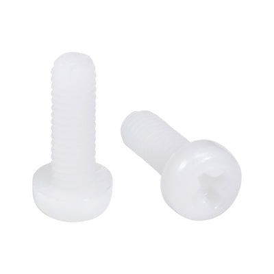 Harfington 50Pcs Nylon Phillips Machine Screws Bolts