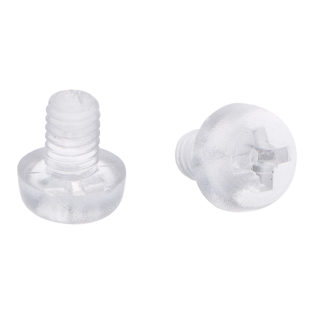 Harfington M3x4mm Plastic Screws PC Transparent Acrylic Phillips Cross Pan Hand Tighten Screw 20Pcs