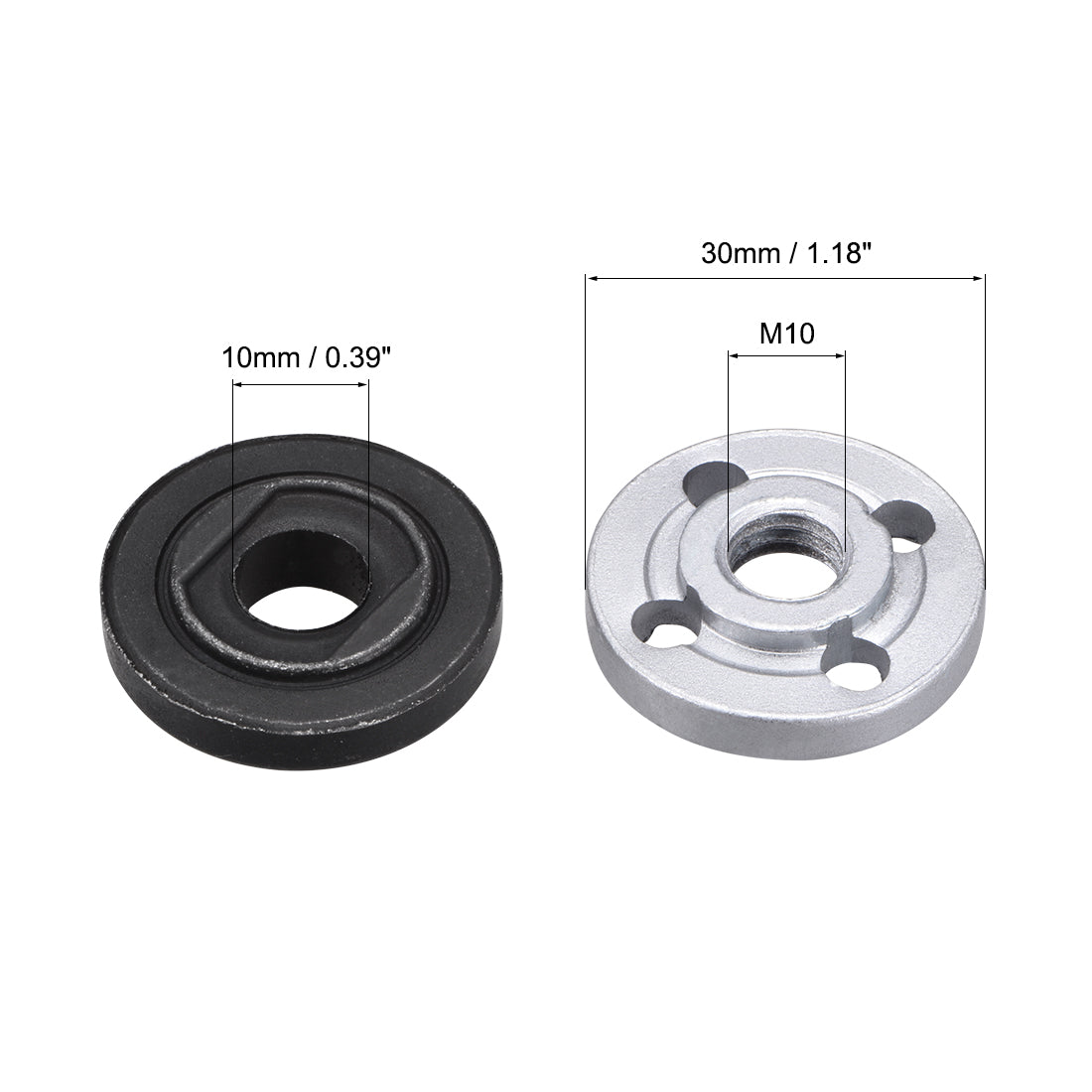 Harfington Angle Grinder Flange Nut Replacement Electrical Fitting Part Inner Outer Lock Nuts