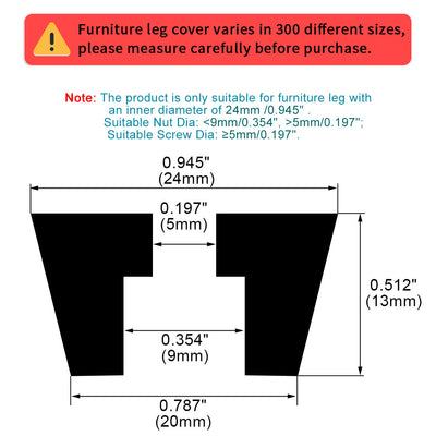 Harfington 18pcs Rubber Feet Bumpers Furniture Sofa Desk Amplifier Speaker Cabinet Leg Pads, D24x20x13mm