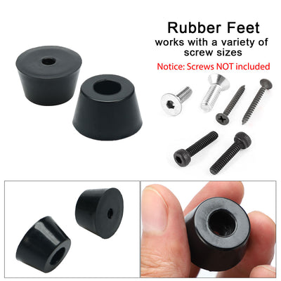 Harfington 18pcs Rubber Feet Bumpers Furniture Sofa Desk Amplifier Speaker Cabinet Leg Pads, D24x20x13mm