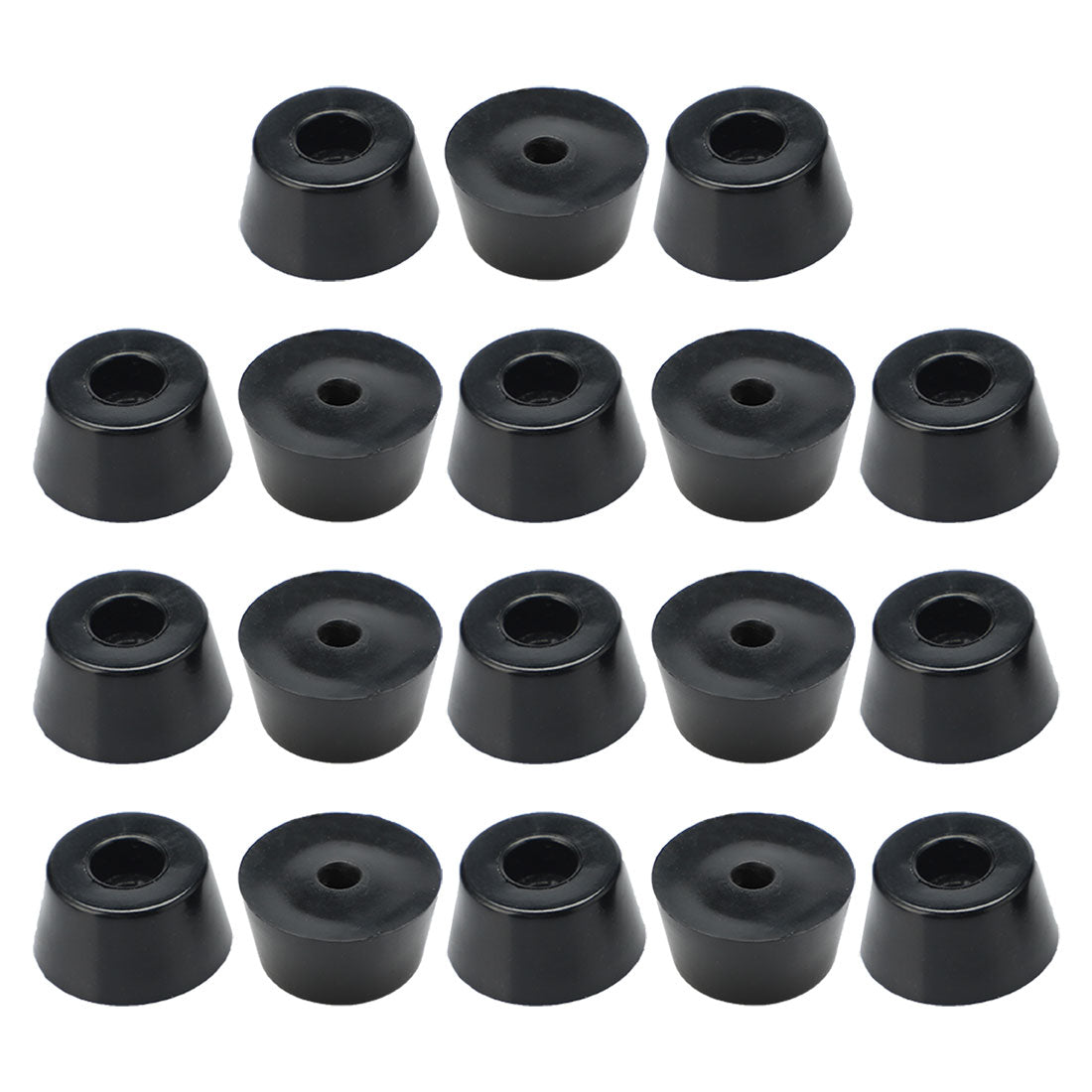 Harfington 18pcs Rubber Feet Bumpers Furniture Sofa Desk Amplifier Speaker Cabinet Leg Pads, D24x20x13mm