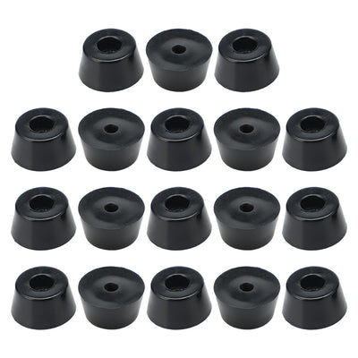 Harfington 18pcs Rubber Feet Bumpers Furniture Sofa Desk Amplifier Speaker Cabinet Leg Pads, D24x20x13mm