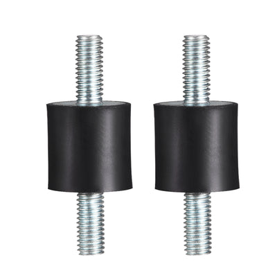 Harfington 15 x 15mm Rubber Mounts,Vibration Isolators,with M5 x 15mm Studs 2pcs