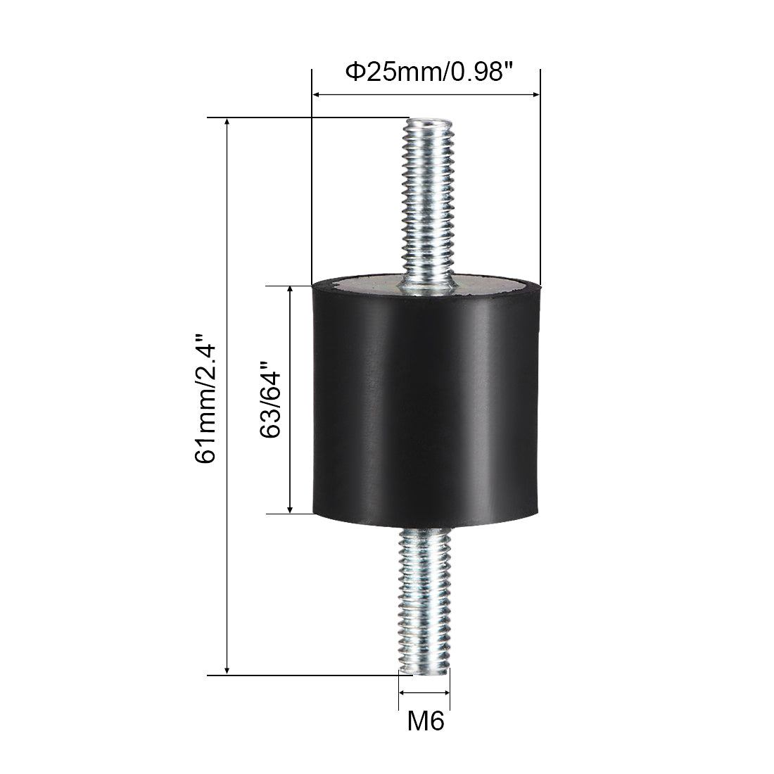 Harfington Rubber Mounts,Vibration Isolators, Shock Absorber with Studs
