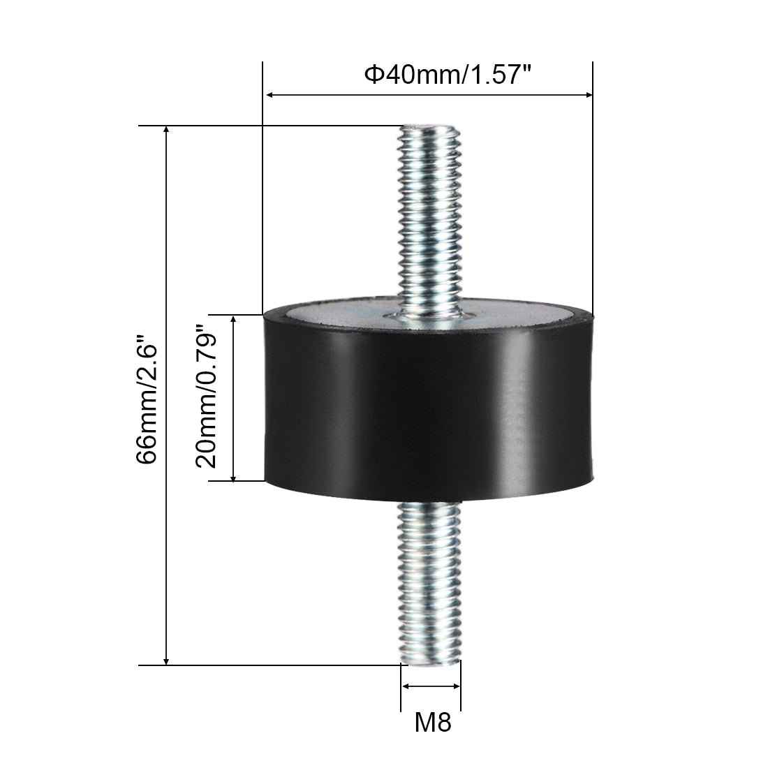 Harfington Rubber Mounts,Vibration Isolators, Shock Absorber with Studs