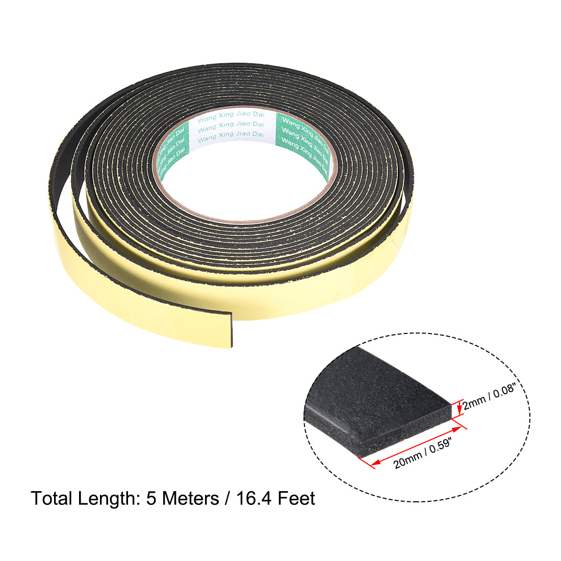 Harfington Foam Seal Tape Adhesive Weather Strip
