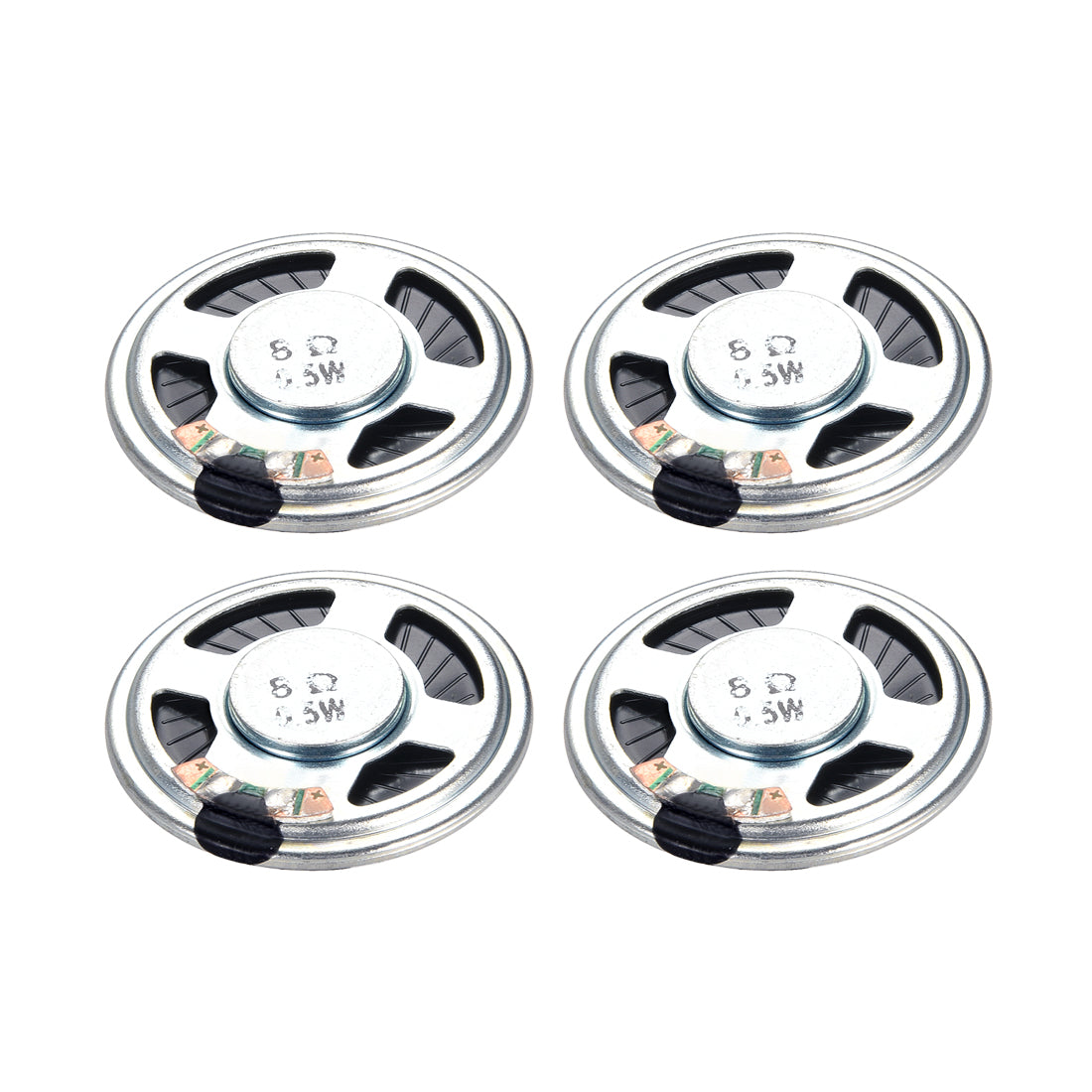 Harfington 0.5W 8 Ohm DIY Audio Speaker Loudspeaker 40mm Round Shape 4pcs