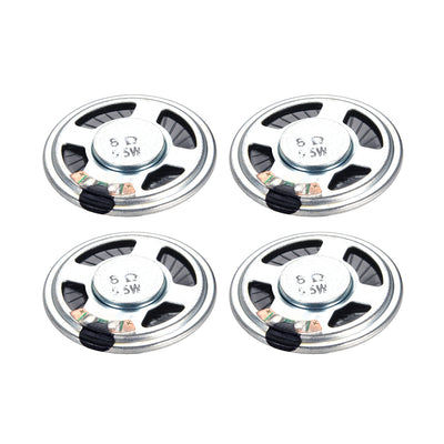 Harfington 0.5W 8 Ohm DIY Audio Speaker Loudspeaker 40mm Round Shape 4pcs
