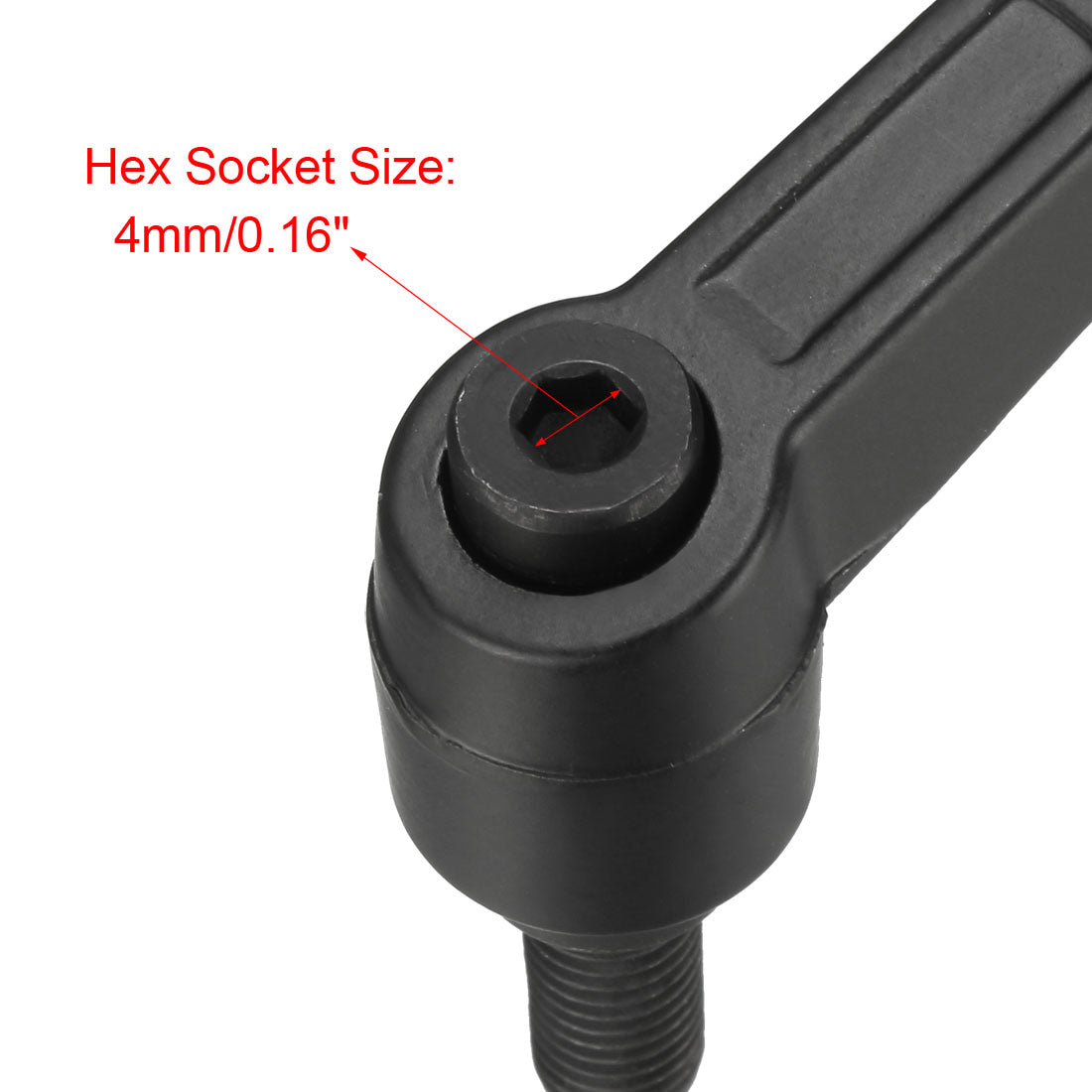 Harfington Handles Adjustable Clamping Lever Thread Ratchet Male Threaded Stud 2Pack
