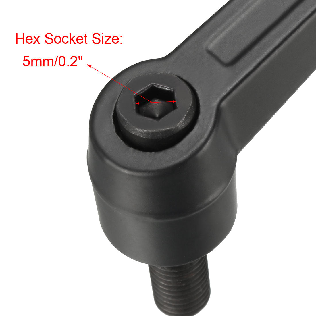 Harfington Handles Adjustable Clamping Lever Thread Ratchet Male Threaded Stud 2Pack