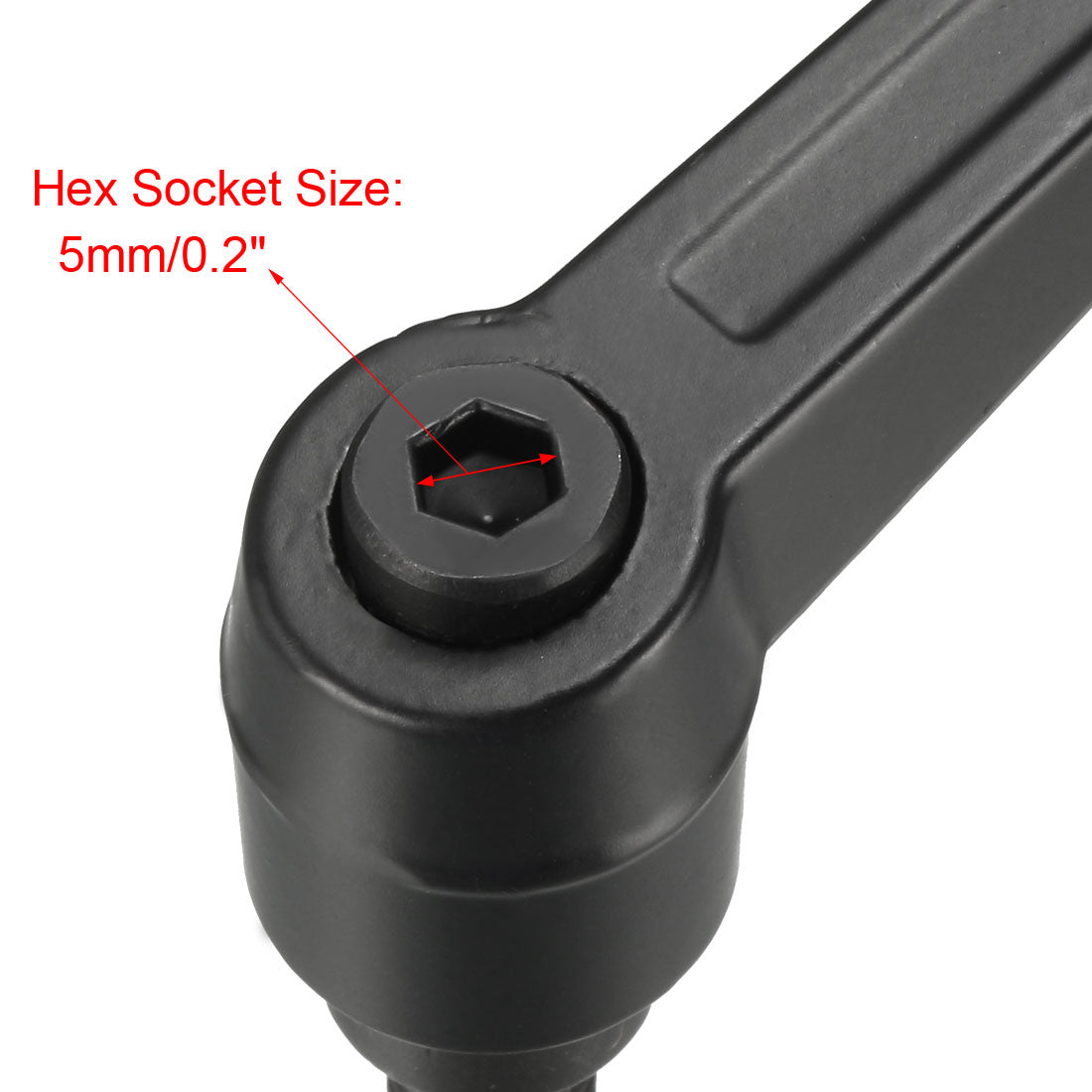 Harfington Handles Adjustable Clamping Lever Thread Ratchet Male Threaded Stud 2Pack