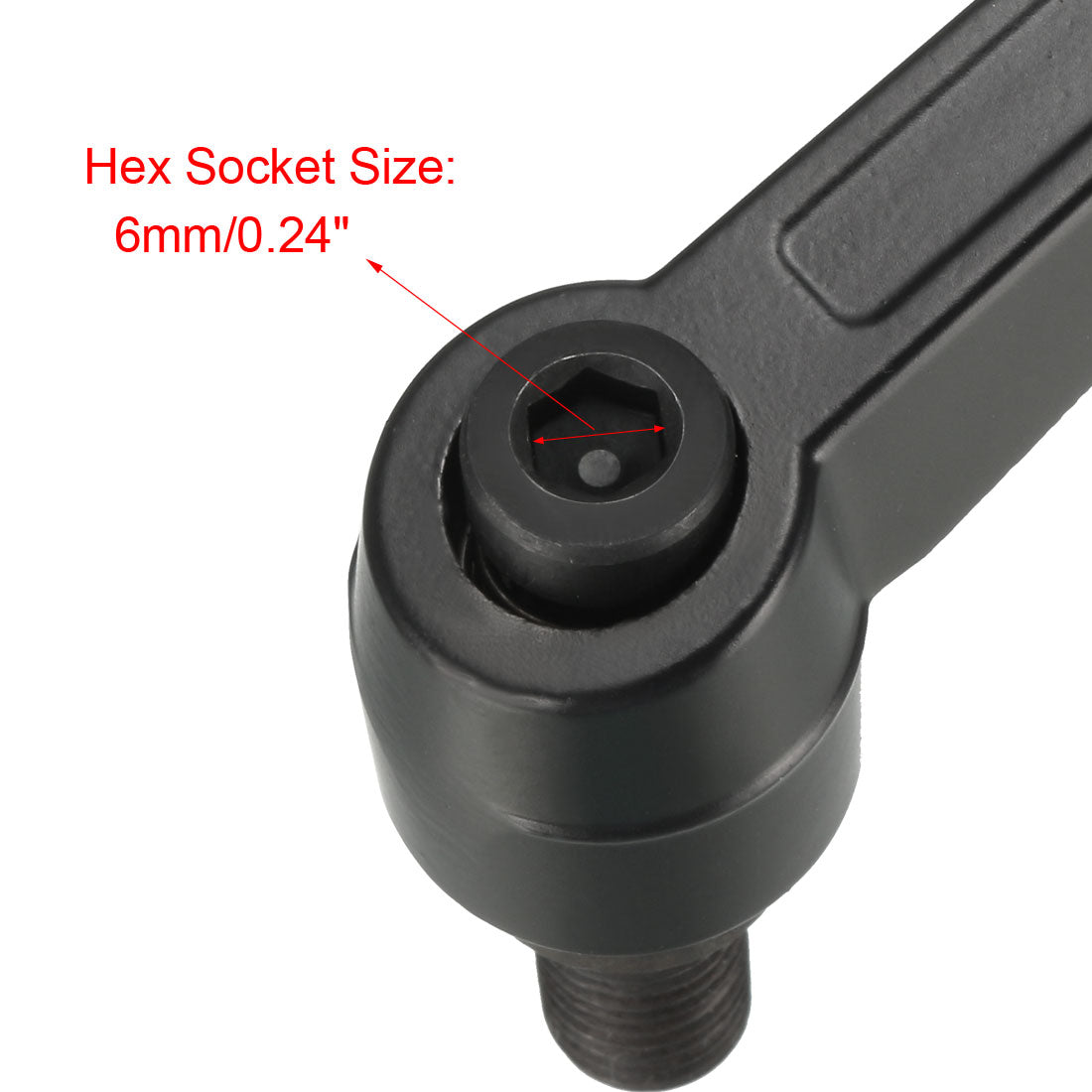 Harfington Handle Adjustable Clamping Lever Thread Push Button Ratchet Male Threaded Stud